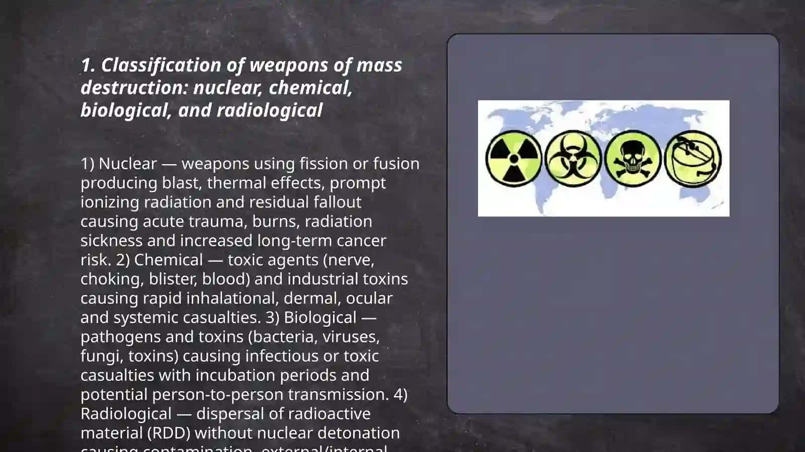 Plan: Classification of Weapons of Mass Destruction 3