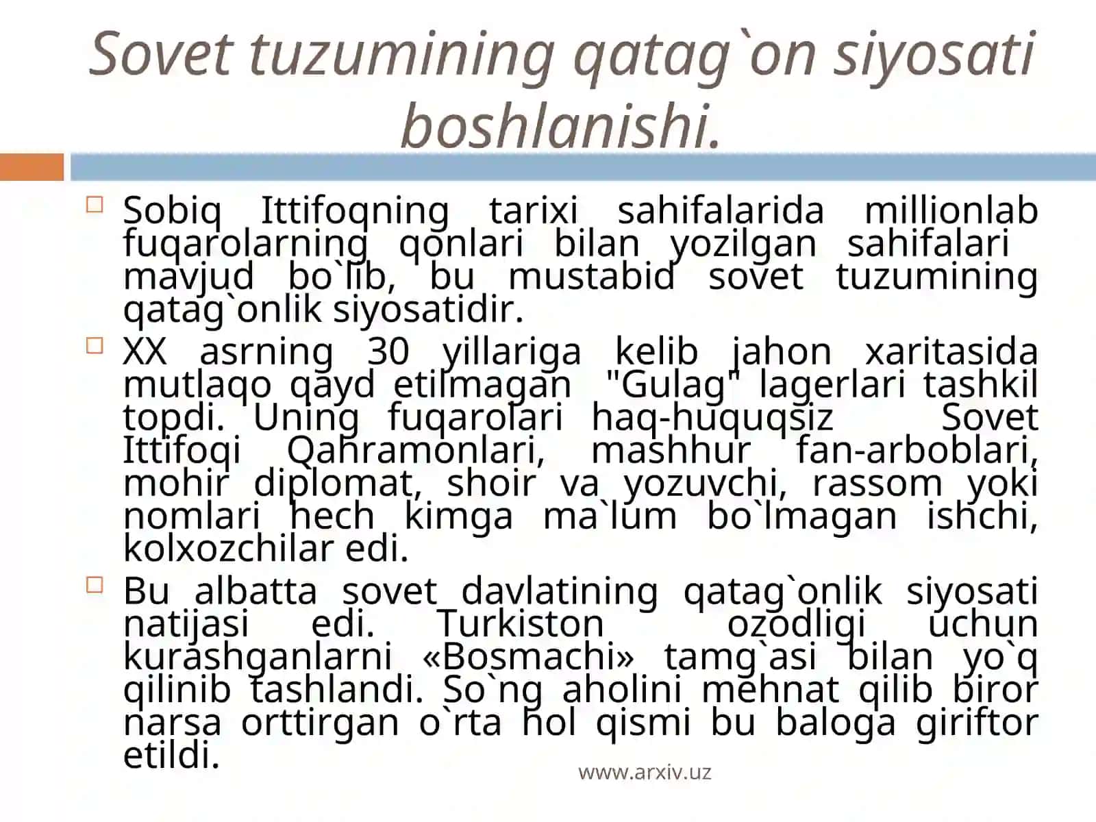 20 – 30 yillarda O’zbekistondama’daniy hayot 3