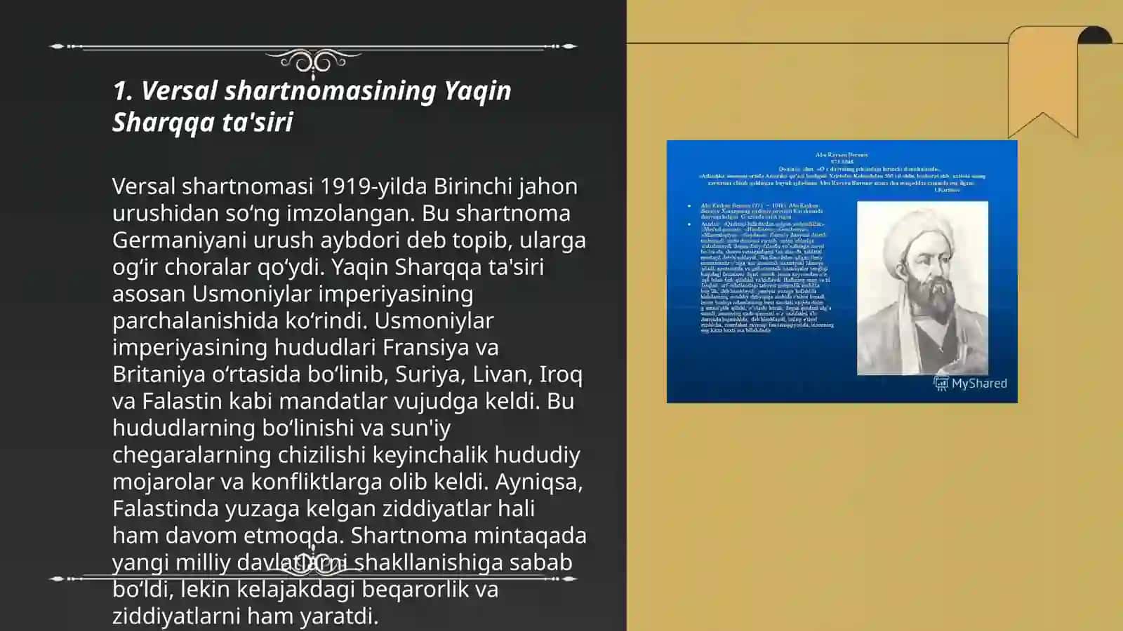 Versal shartnomasining Yaqin Sharqqa ta'siri 3