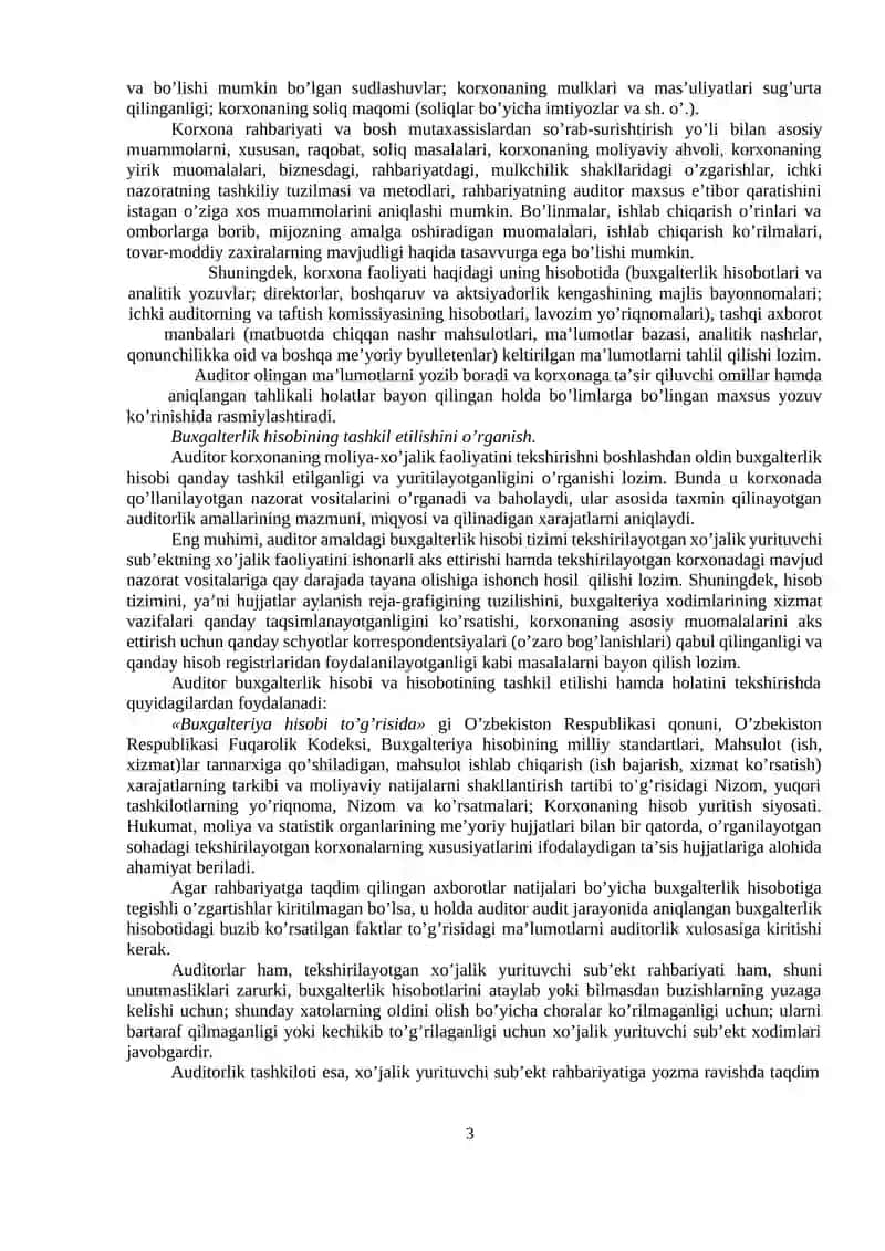 Auditorlik Tekshiruvlari 3