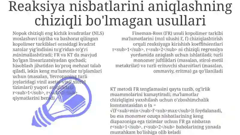 Sopolimerlanish konstantalarini hisoblash usullari 3