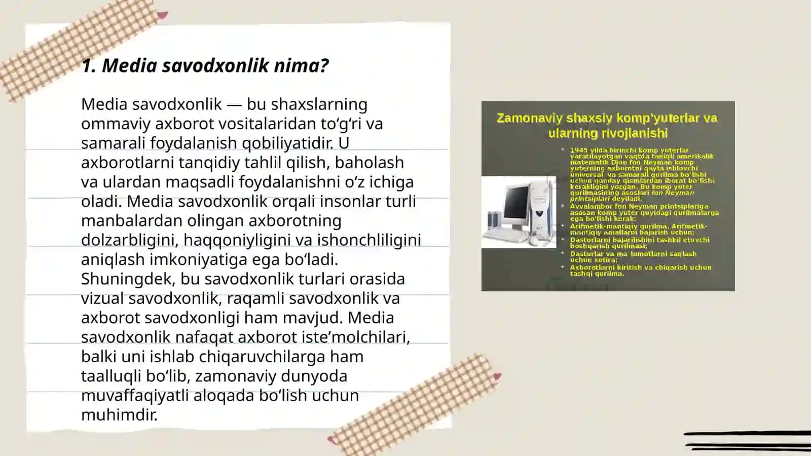 Yangi Oʻzbekistonda Media savodxonlik va axborot madaniyati 3