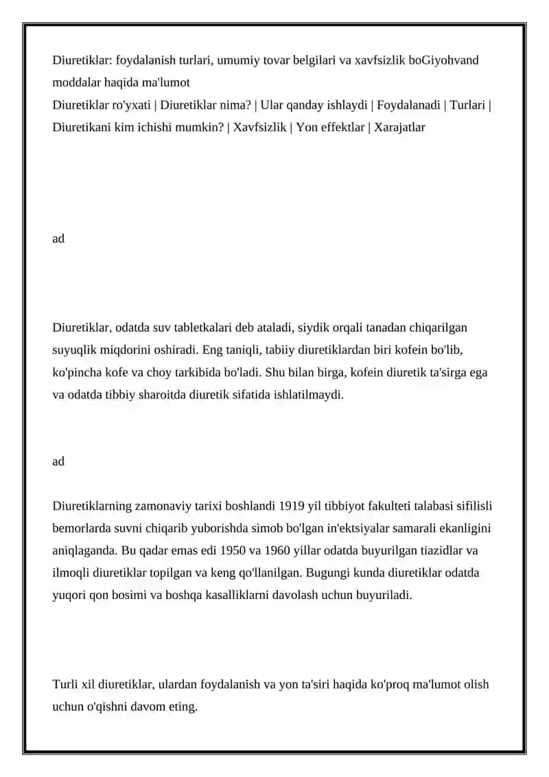 DIURETIK DORI VOSITALAR 3
