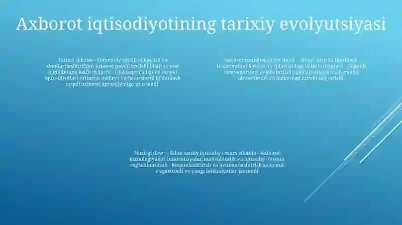 Axborot Iqtisodiyoti Nima? 3
