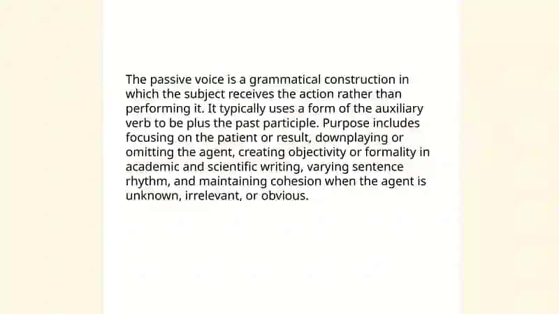 The passive voice 3