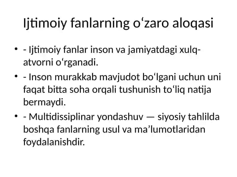 Siyosiy tahlil va multidissiplinary yondashuv 3