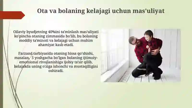 O'gil bola tarbiyasida otaning ro'li 3