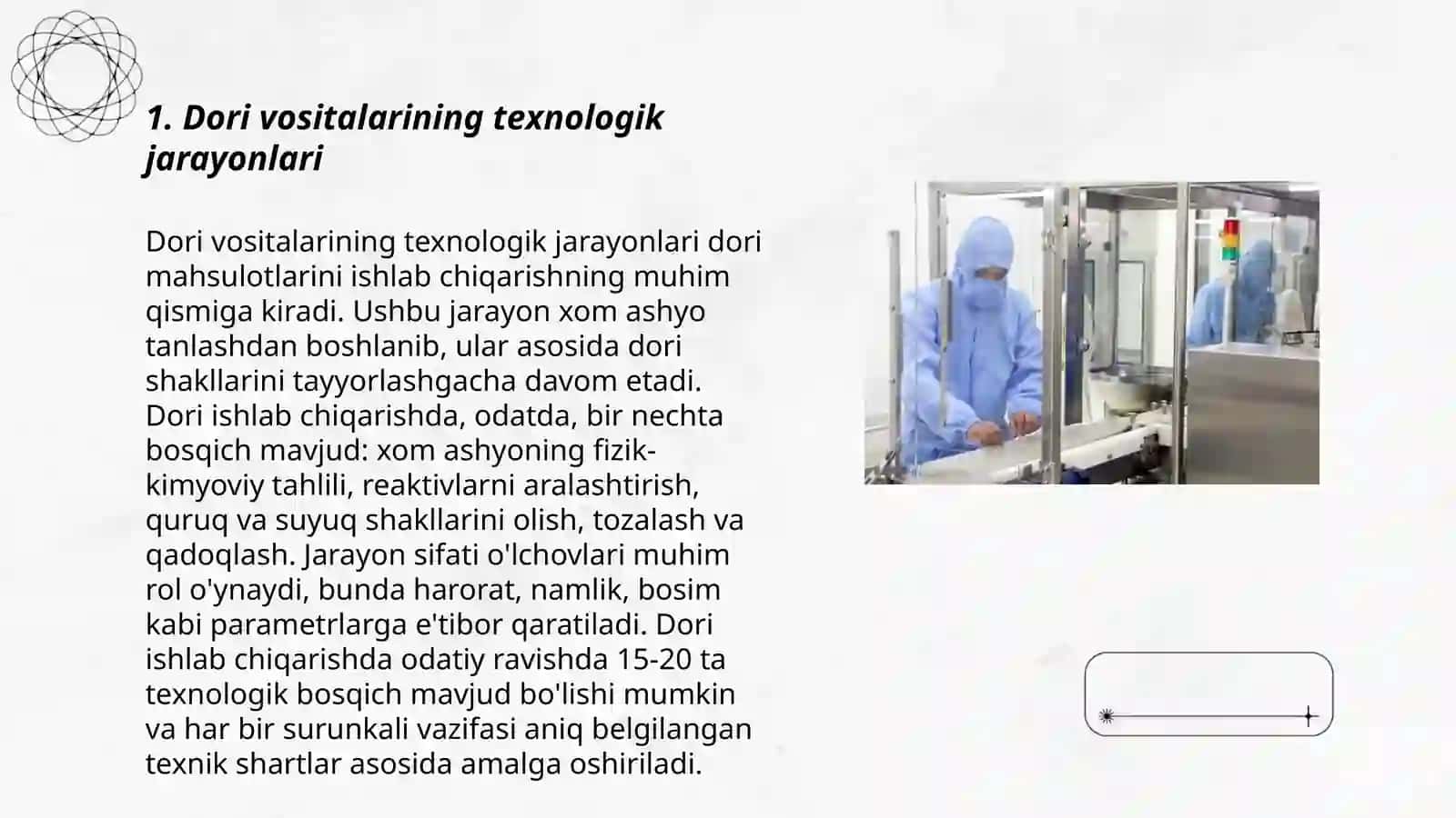 Dori vositalar, tibbiy buyumlar va farmatsevtik tovarlarni ishlab chiqarish 3