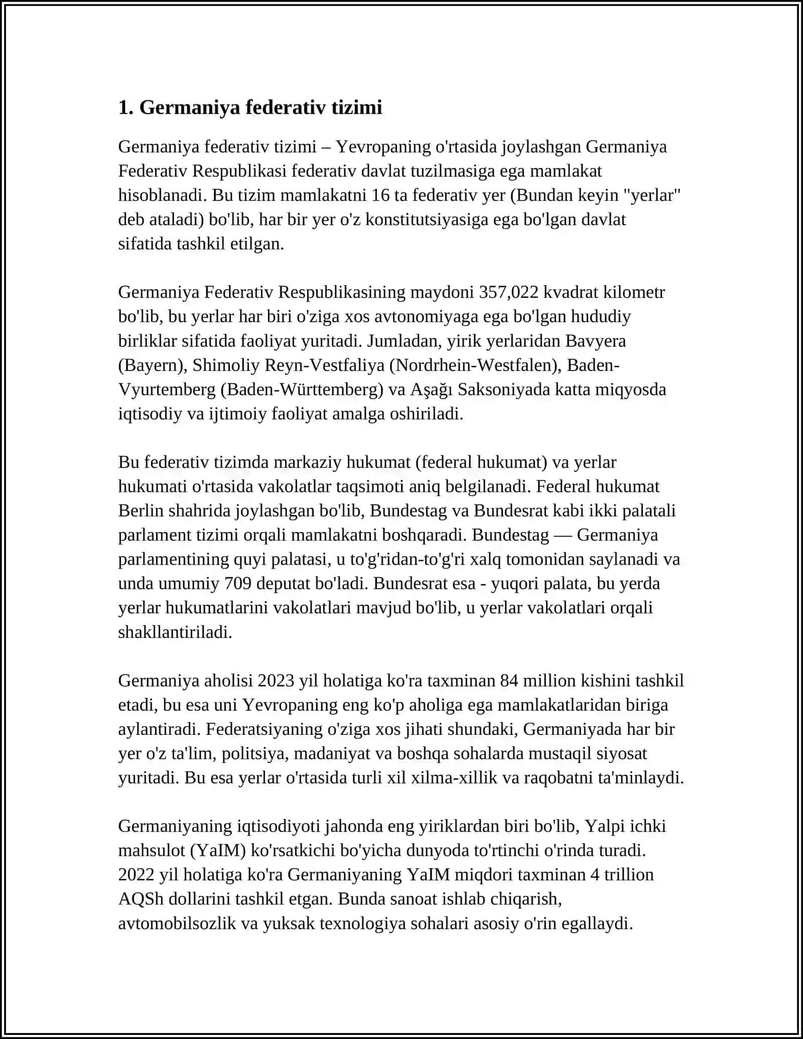 GERMANIYA DAVLATI BOSHQARUV TIZIMI 3