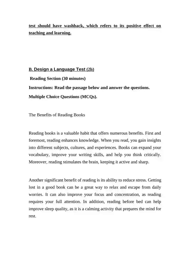 Principles of Language Assessment and Test Design 3