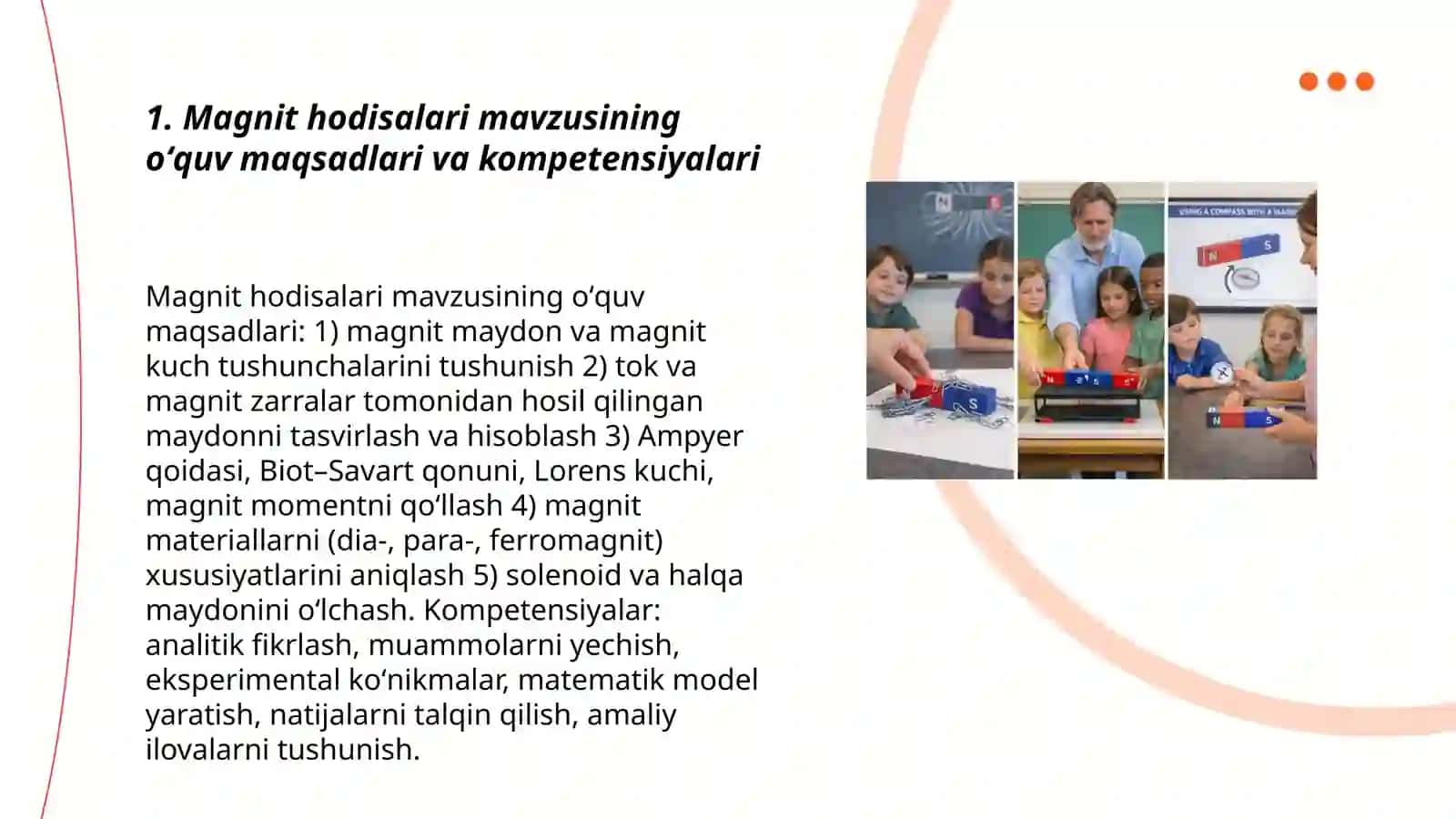 Magnit hodisalari mavzusini oʻqitish metodikasi 3