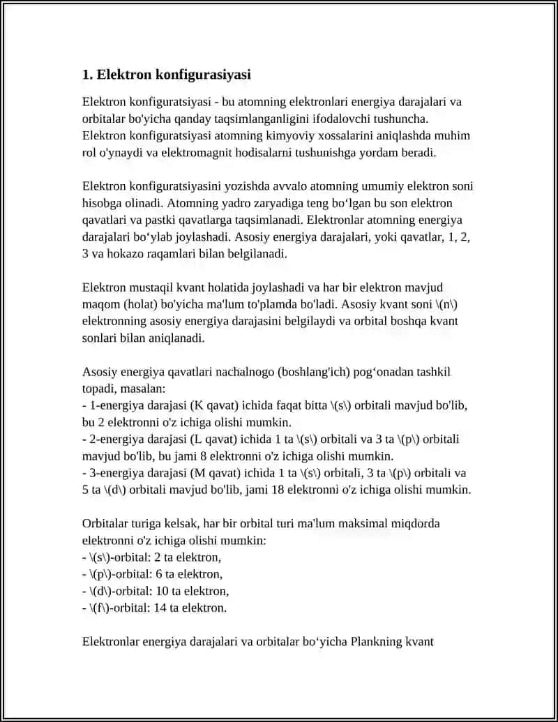Elektron konfiguratsiyasi 3