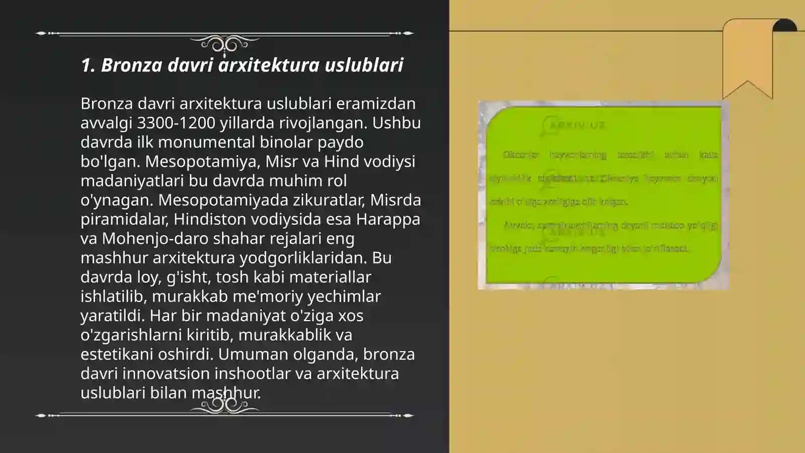 Bronza davridagi cho'l zonasi qabiladagi yodgorliklari 3