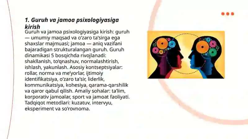 Guruh va jamoa psixologiyasi 3