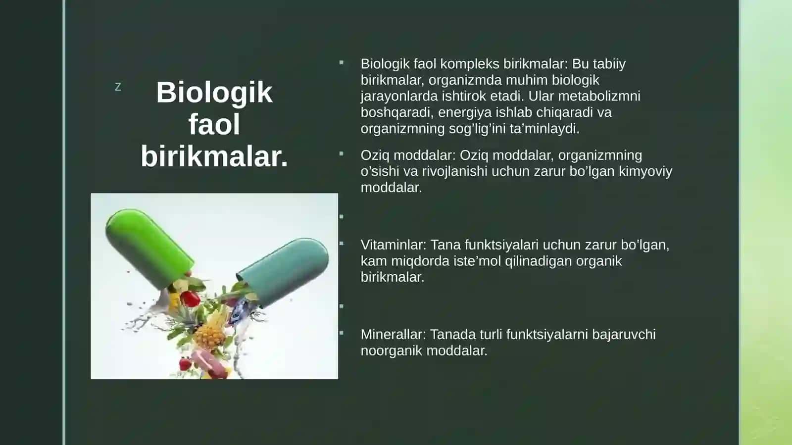 Biologik faol kompleks birikmalar 3