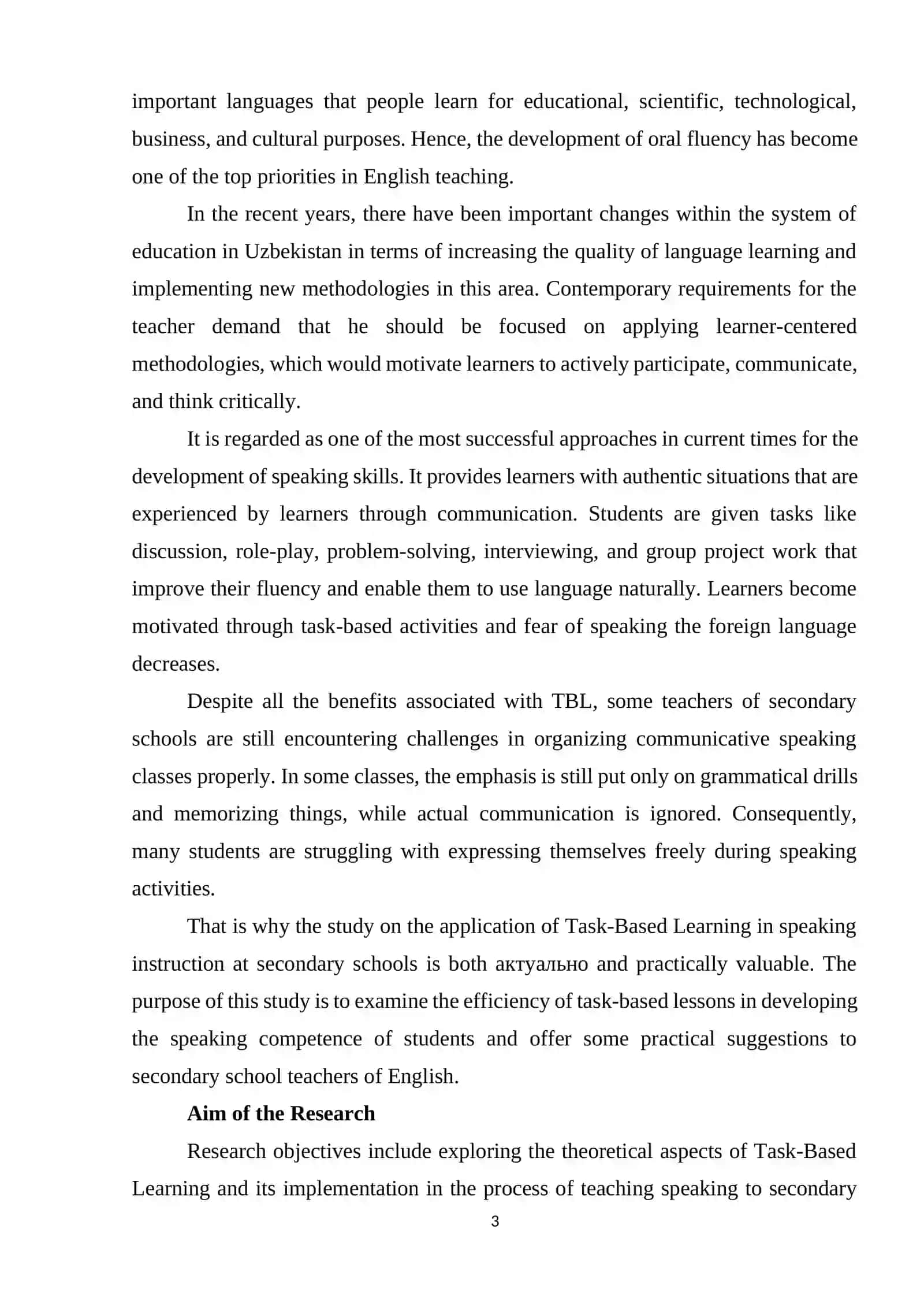 The Role of Task-Based Learning in Developing Speaking Skills in Secondary Schools 3