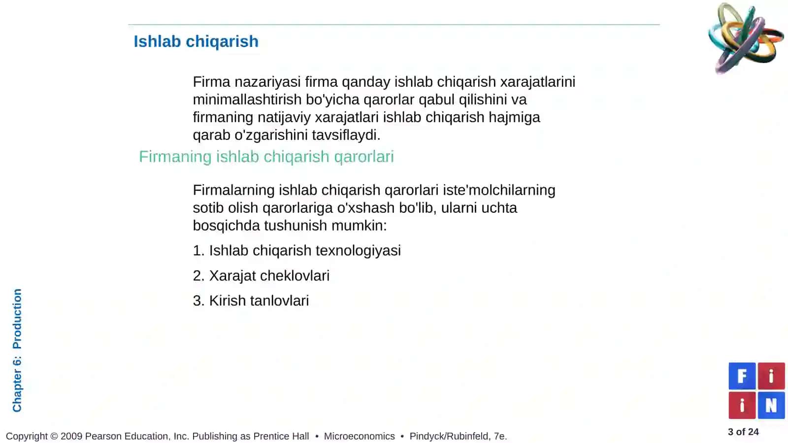 Mikroiqtisodiyot texnologiya ishlab chiqarish 3