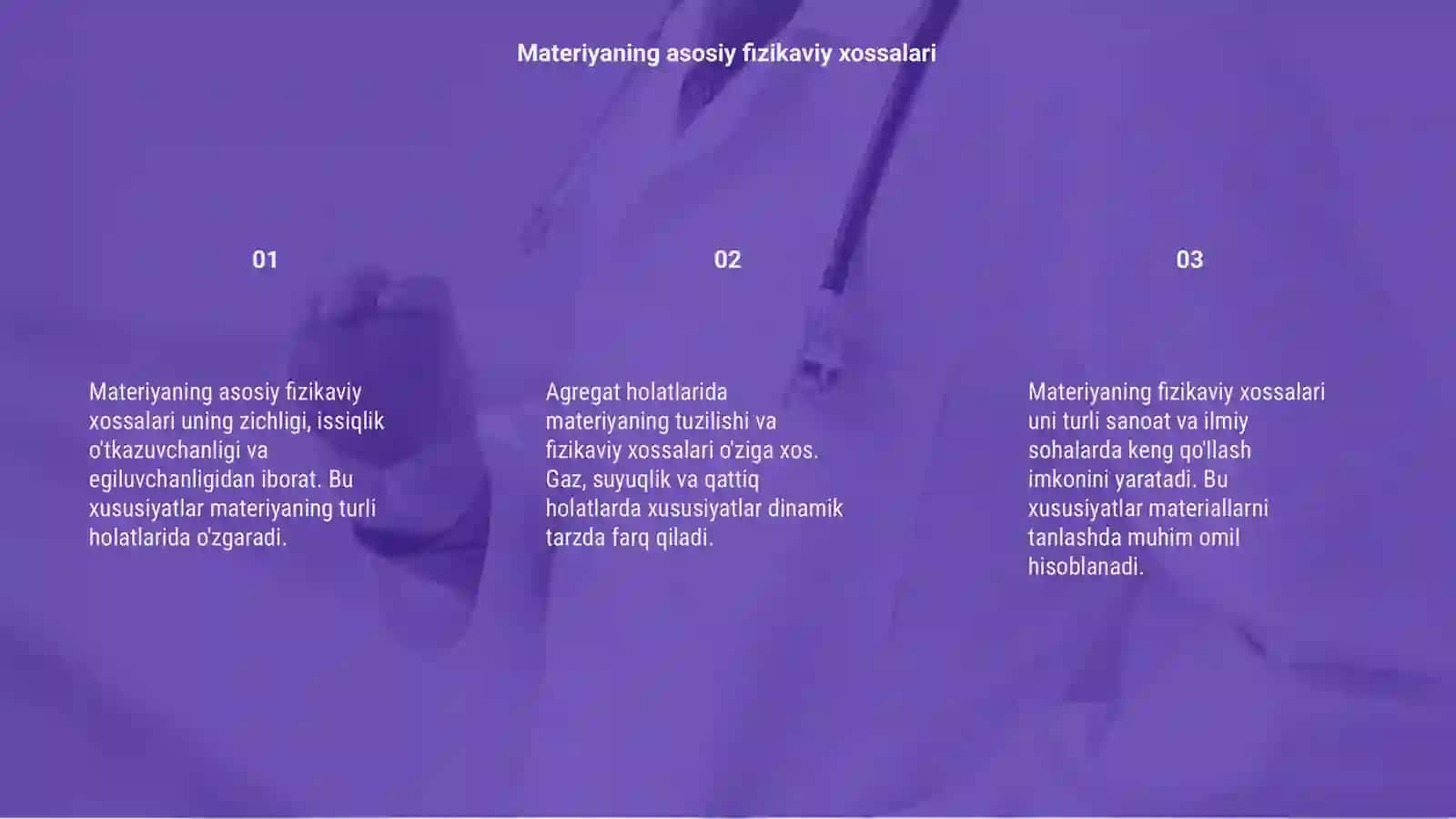 Materiyaning asosiy fizikaviy xossalari 3