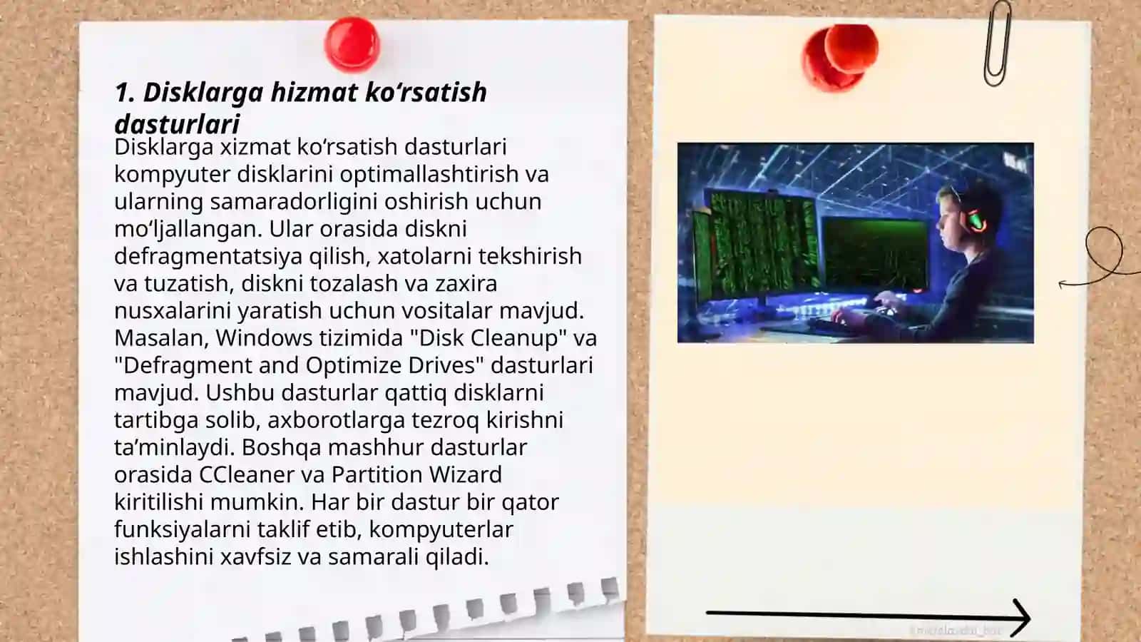 Disklarga hizmat ko‘rsatuvchi dasturlar: Scandisk va DeFrag dasturlari 3