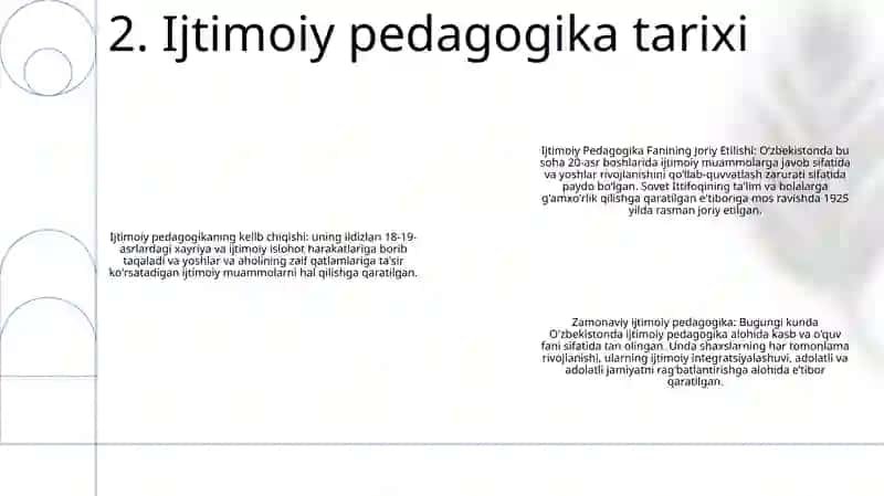 Ijtimoiy Pedagogika Fanining Joriy Etilishi 3