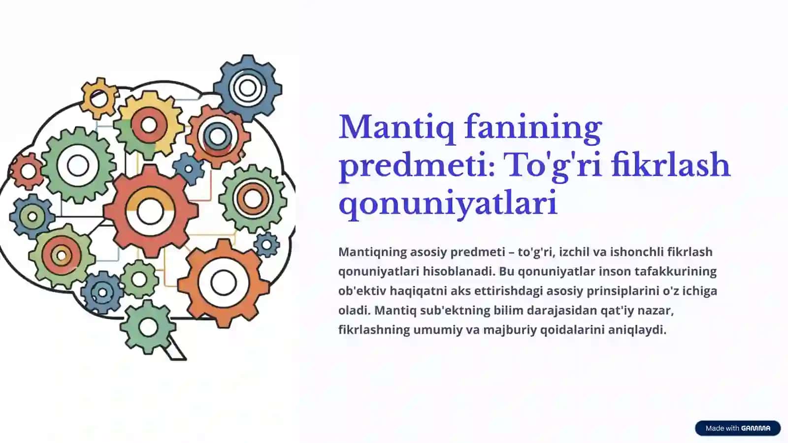 Mantiq fanining predmeti va ahamiyati 3