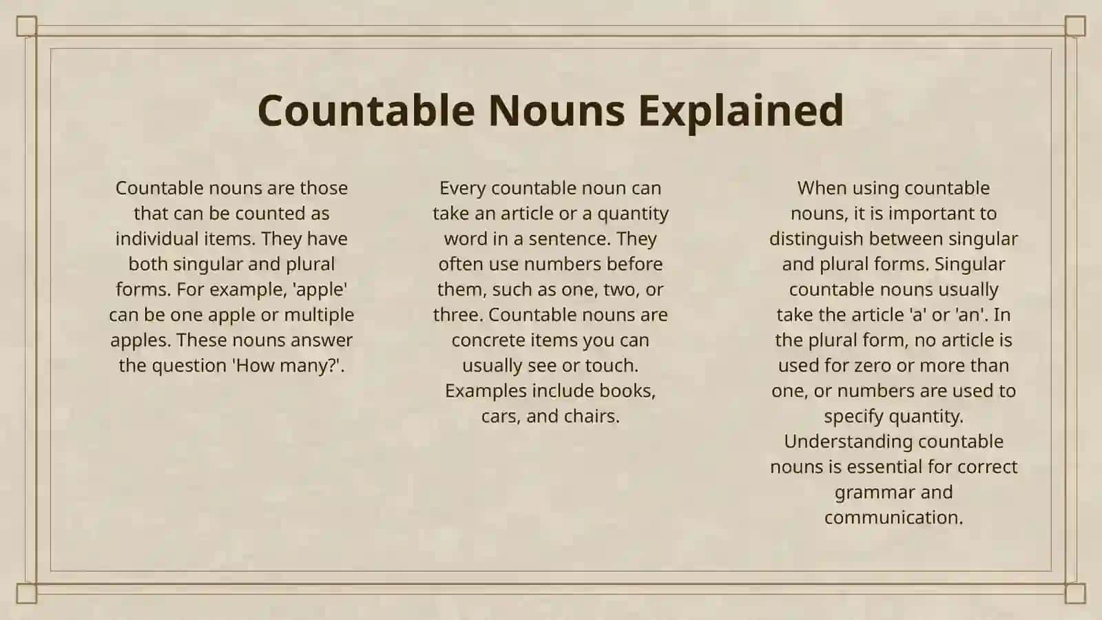 COUNTABLE AND UNCOUNTABLE 3