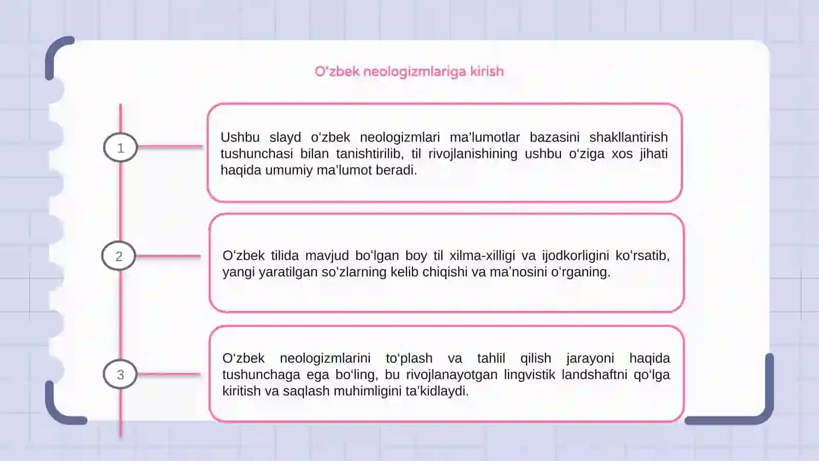Ózbekcha neologizmlar  bazasini shakllantirish 3