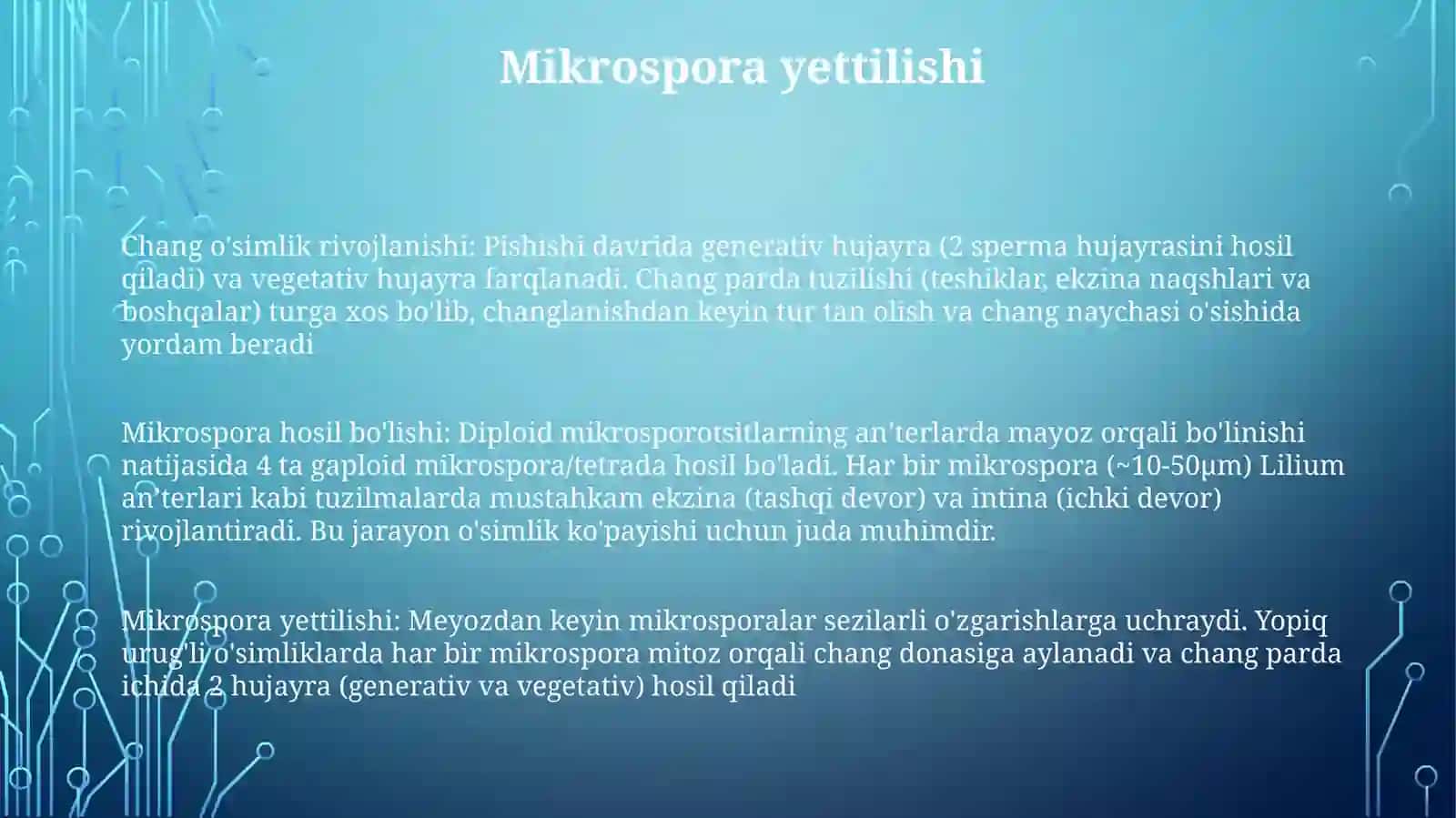 Mikrosporogenez 3