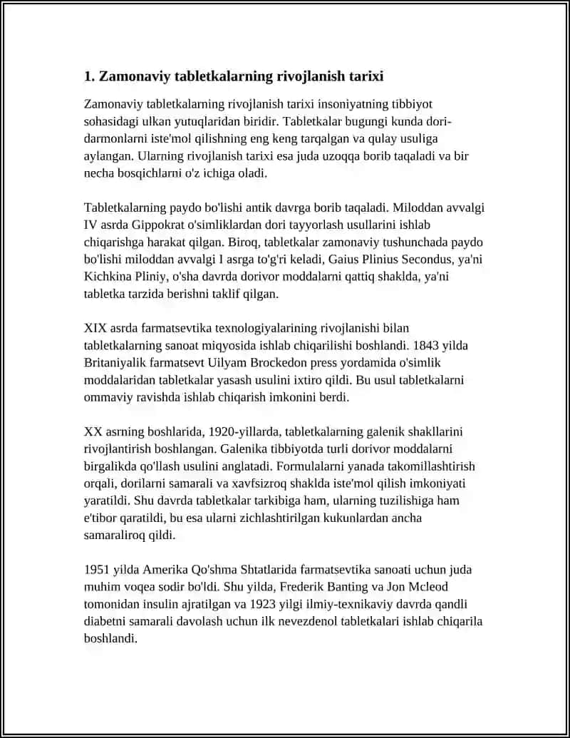 Zamonaviy Tabletkalarning Rivojlanish Tarixi 3