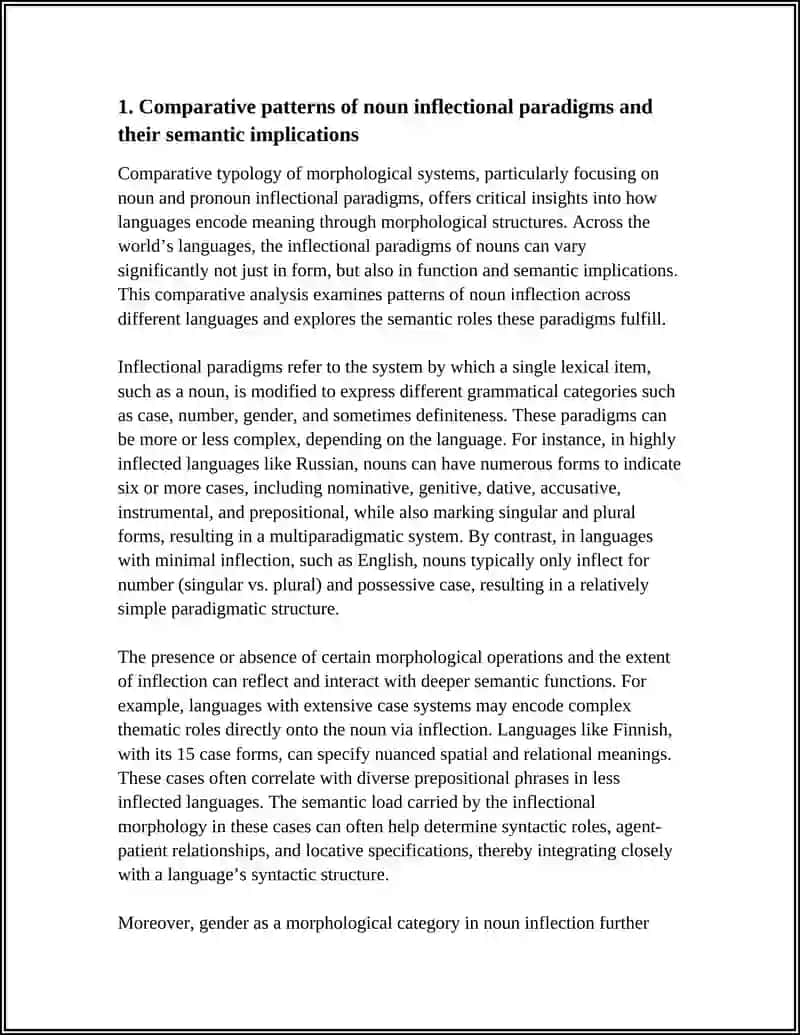 COMPARATIVE TYPOLOGY OF MORPHOLOGICAL SYSTEMS 3