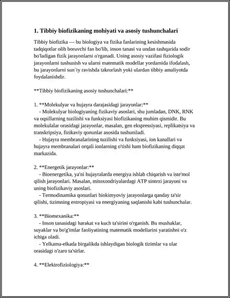 Tibbiy biofizika faniga kirish 3