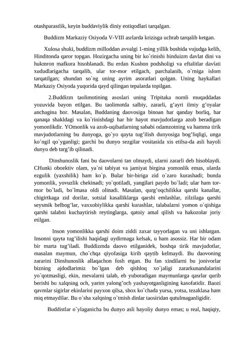 Buddaviylik va xristianlik dini tarixi va falsafasi 3