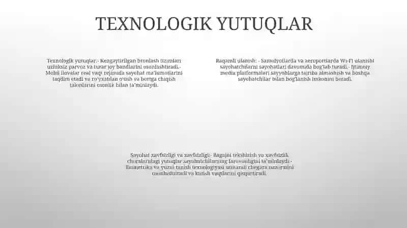 Xalqaro Ommaviy Sayohatlar 3