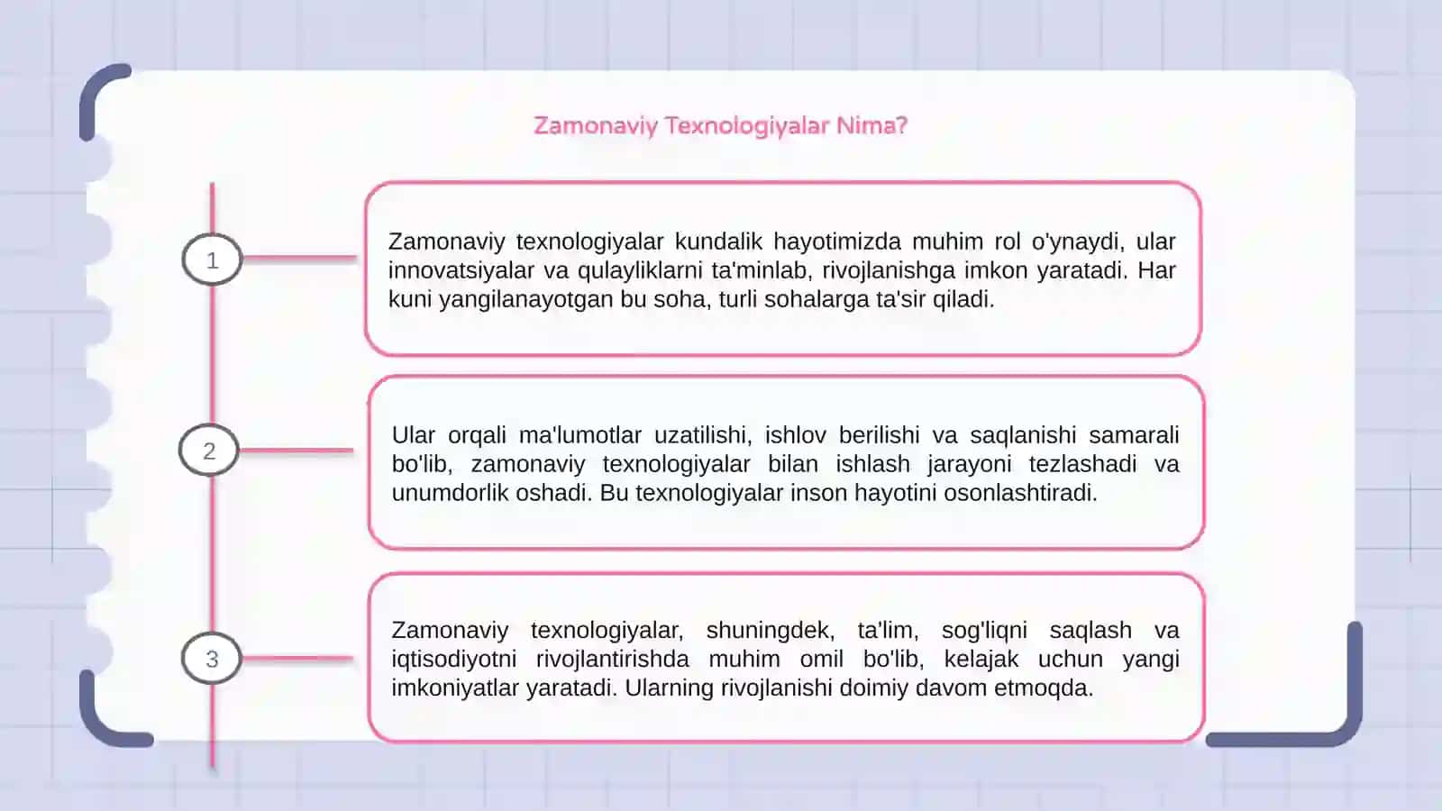Zamonaviy Texnologiyalar 3