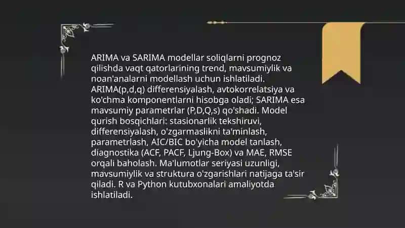 Soliqlarni pragnoz qilish modellari va metodlari 3
