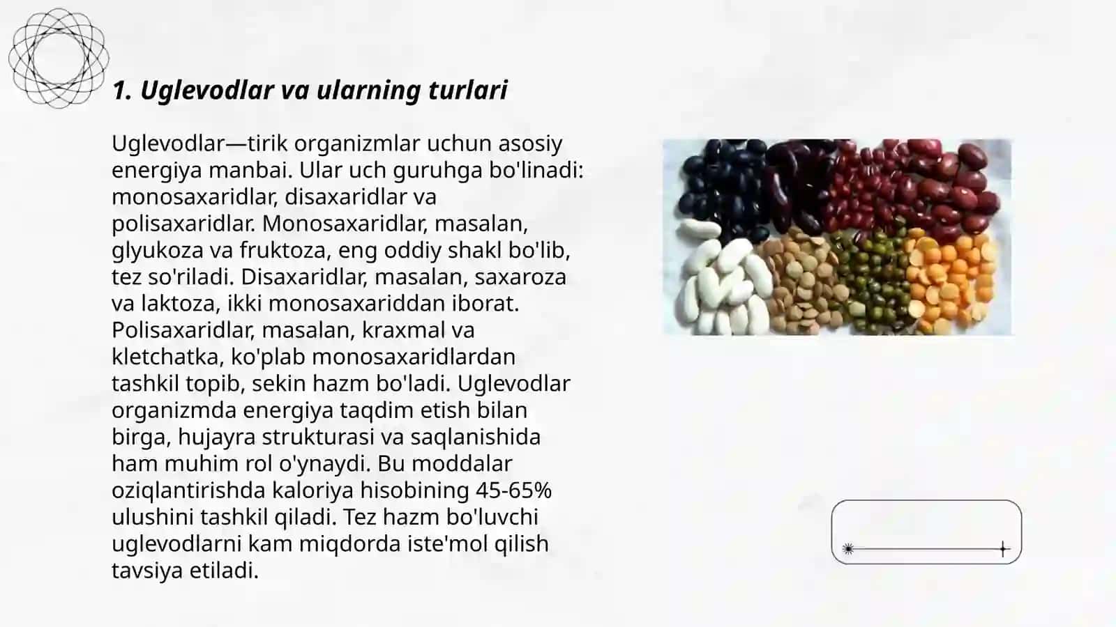 Uglevodlarning ovqatlanishdagi ahamiyati 3