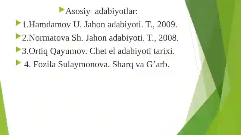 Klassitsizm va ma'rifatchilik adabiyoti 3