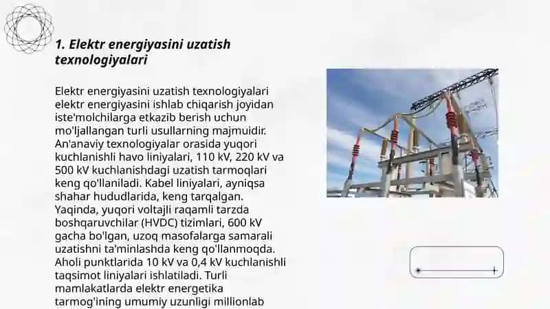 Elektr energiyani uzatish yo'llari 3