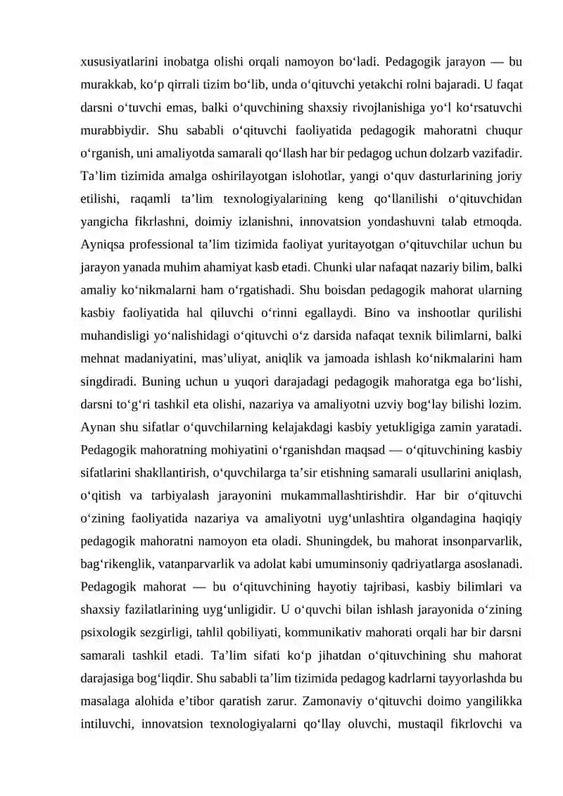 Oʻqituvchi faoliyatida pedagogik mahorat 3