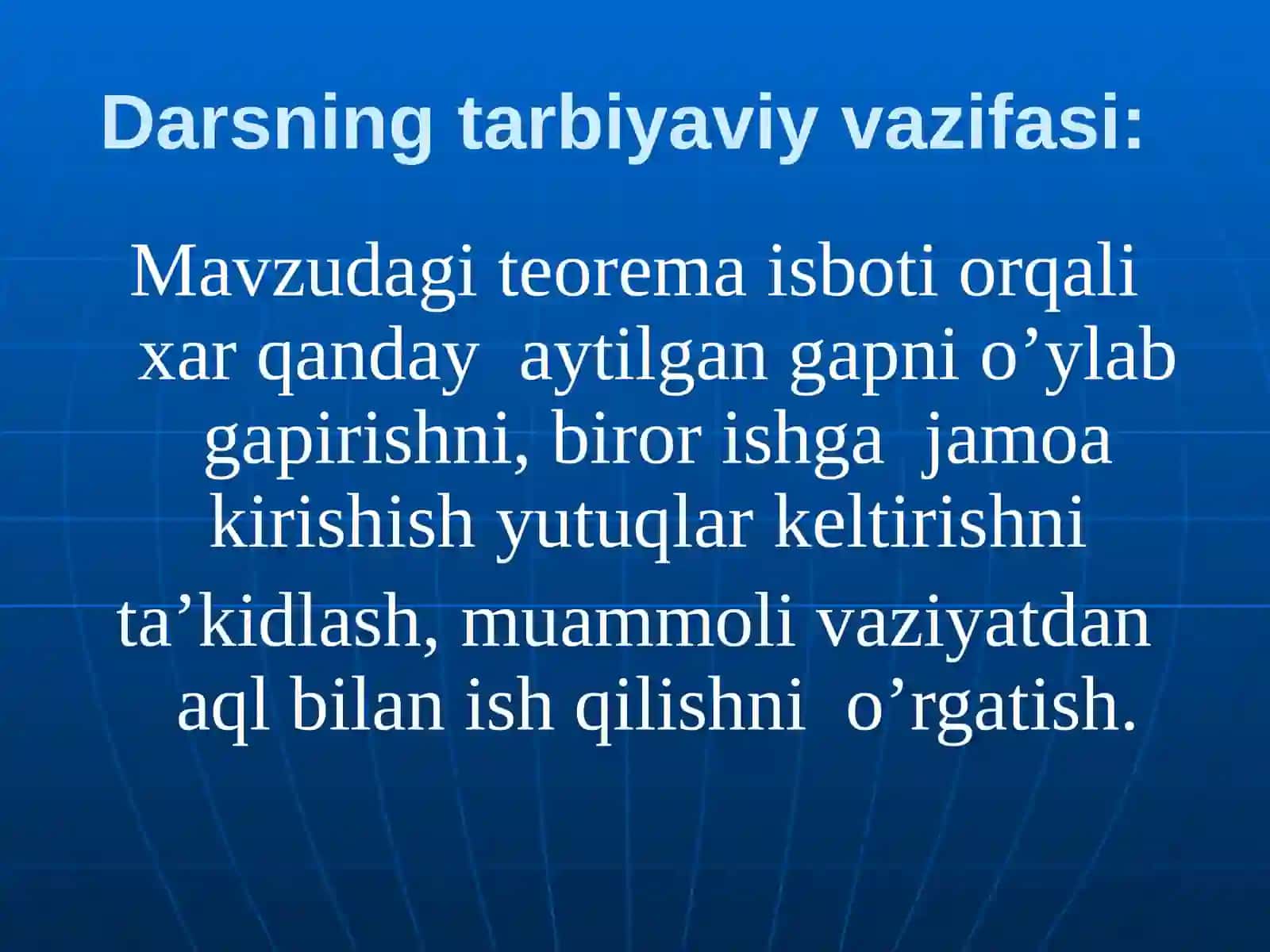 Uchburchak ichki burchaklarining yig’indisi haqidagi teorema 3