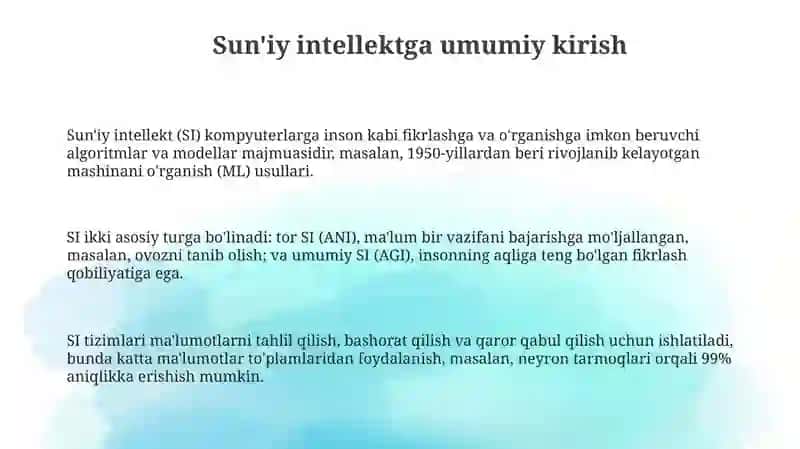 Sun'iy intellektga umumiy kirish 3