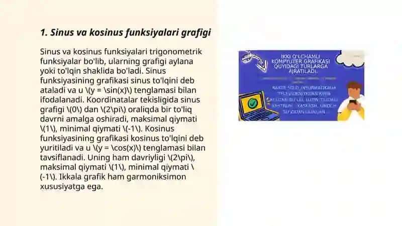 Sinus va kosinus funksiyalari grafigi 3