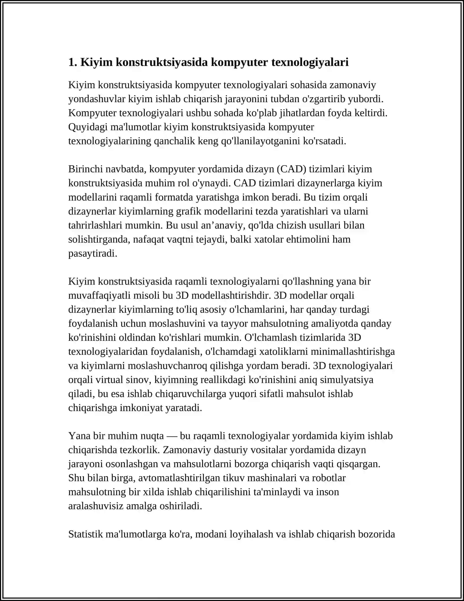 Kiyim Konstruktsiyalarning Zamonaviy Usullari 3