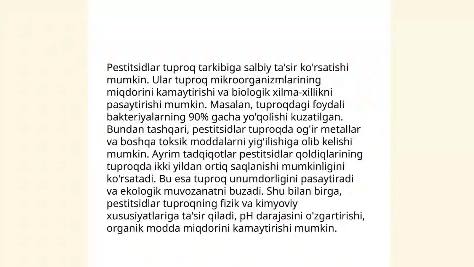 Pestitsidlarning tabiatga zararli tasiri 3