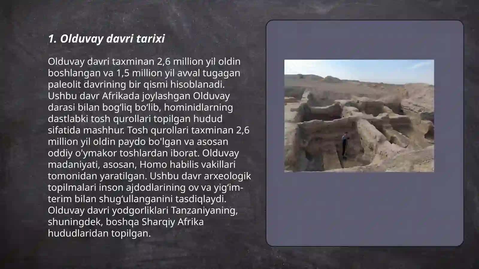 Olduvay davri arxeologik yodgorliklari 3