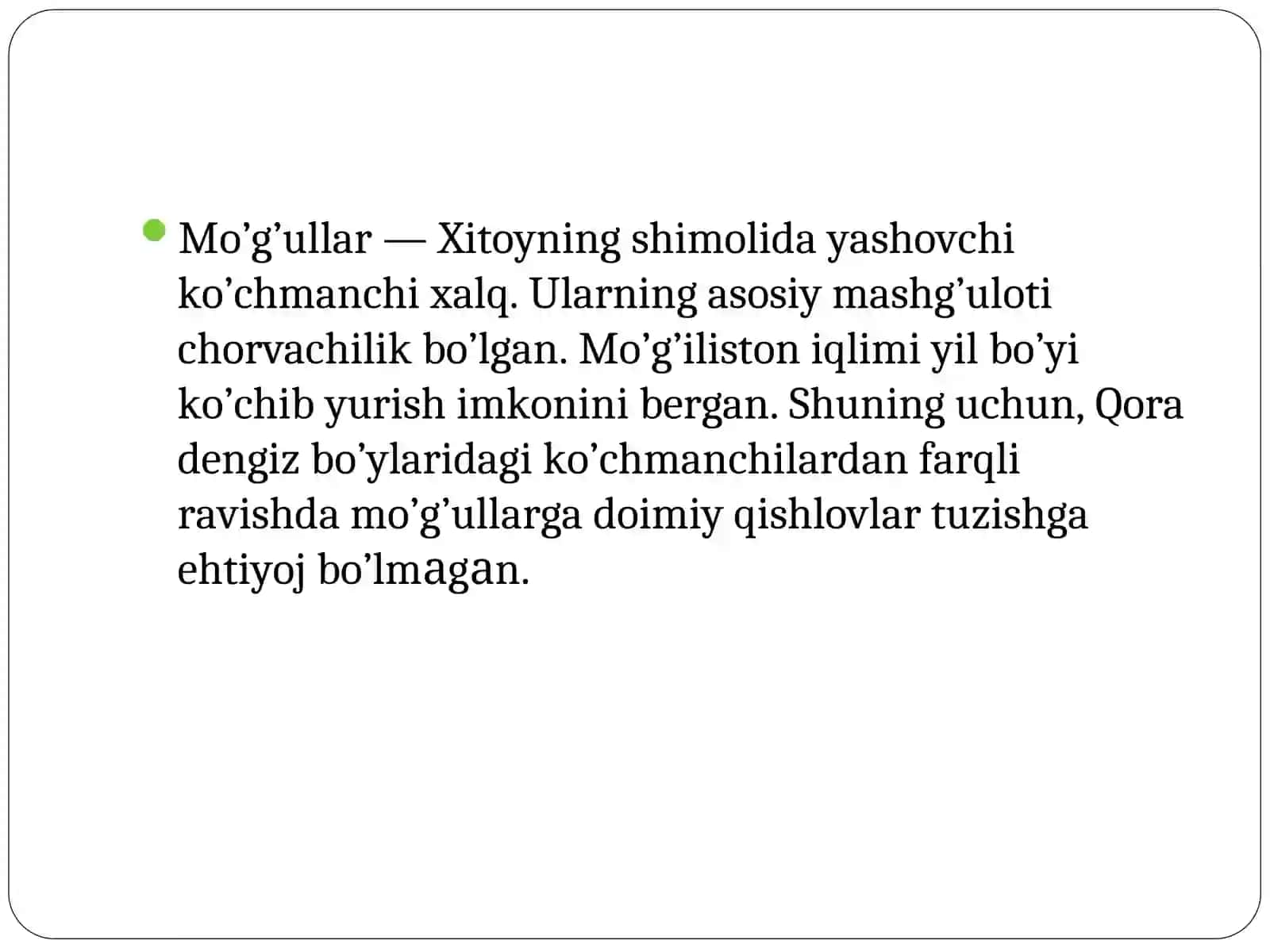 Mo’g’ullarning O’rta Osiyoni bosib olishi 3