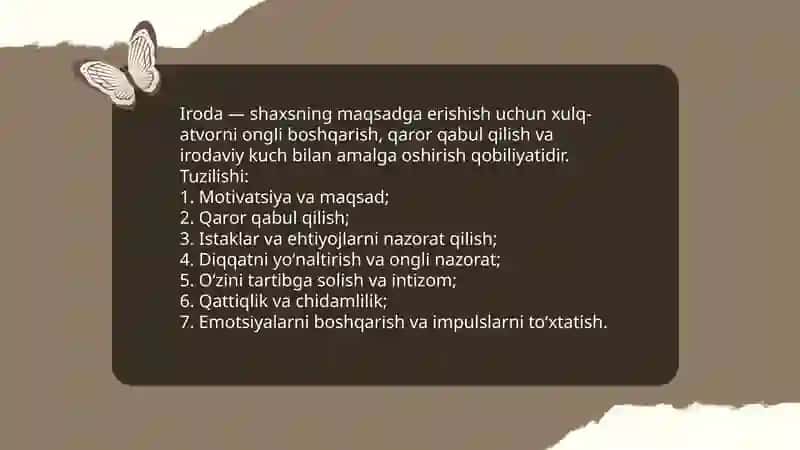 Shaxs va uning irodaviy sohasi 3
