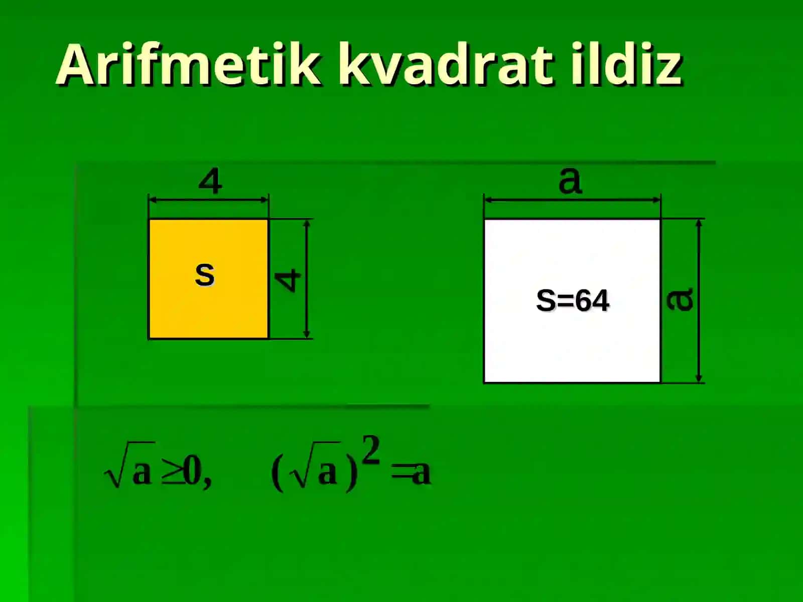 Kvadrat ildizlar bobini takrorlash 3