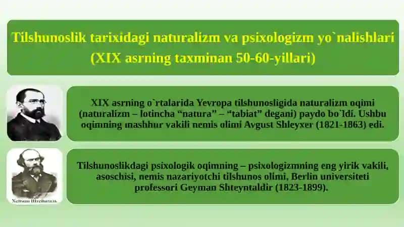 Tilshunoslik Tarixidagi Yo`nalishlar va Maktablar 3