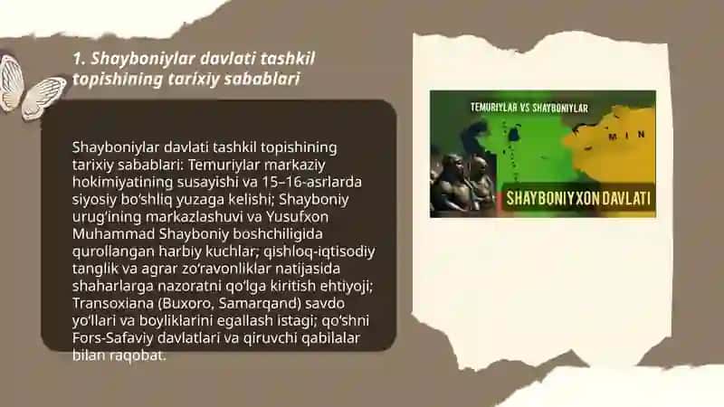 Shayboniylar davlatini tashkil etilishi 3
